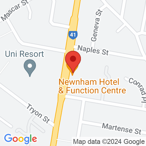 Map of Newnham Hotel