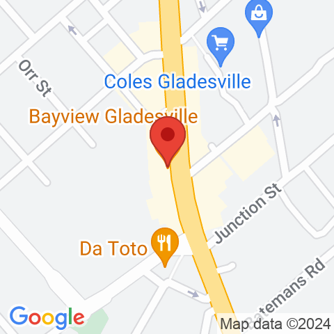 Map of Bayview Gladesville