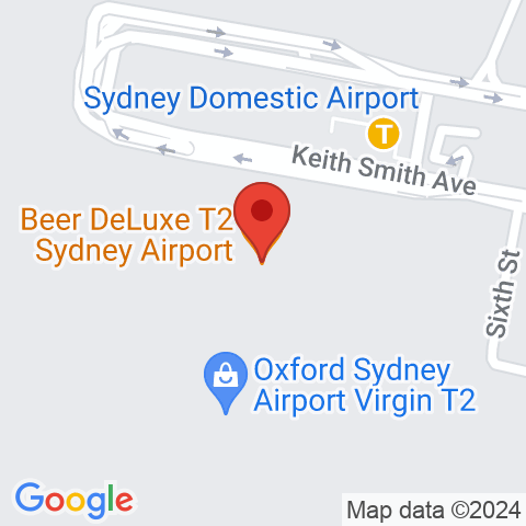 Map of Beer DeLuxe T2 Sydney Airport