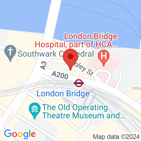 Map of London Bridge Rooftop Bar