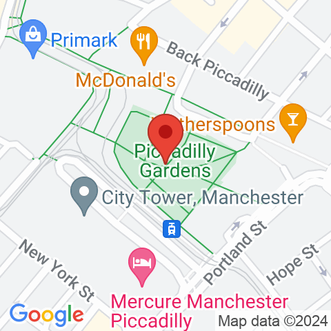 Map of Piccadilly Gardens